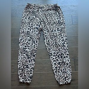 Soma Leopard Print Pajama Joggers Medium